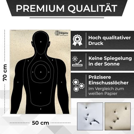 Human Zielscheibe Graspapier